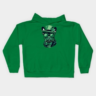 leprechaun Frenchie Dog Kids Hoodie